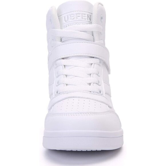 🆕 Brand Women's White Hidden Wedge High Top Sneakers Boots 5.5cm Casual Sport - Picture 4 of 9
